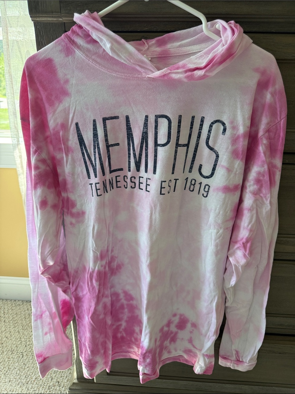 Pink Tie-Dye 'Memphis Tennessee' Kids Hoodie Shirt
